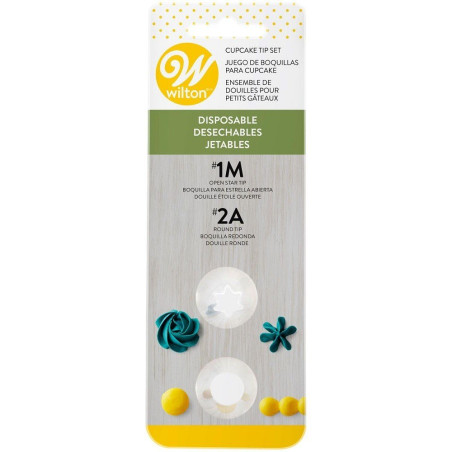 Set 2 douilles jetables 1M, 2A - Wilton