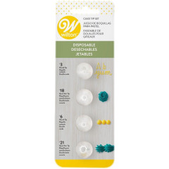 Set 4 douilles jetables 3, 18, 6, 21 - Wilton