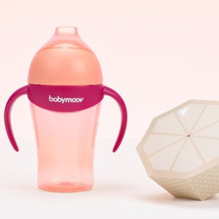 FIN DE SERIE Tasse anti-goutte pêche 180ml - Babymoov