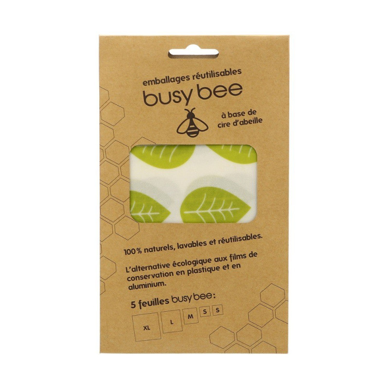 Feuille emballage cire d'abeille x5 - Busy Bee