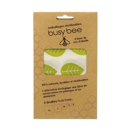 Feuille emballage cire d'abeille x5 - Busy Bee