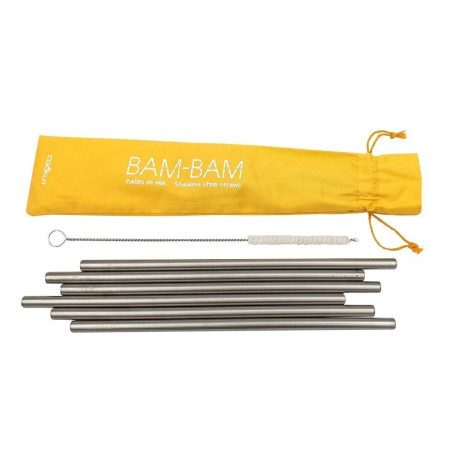 Paille réutilisable en inox x6 - Cookut