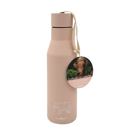 Bouteille isotherme animaux rose - Cookut