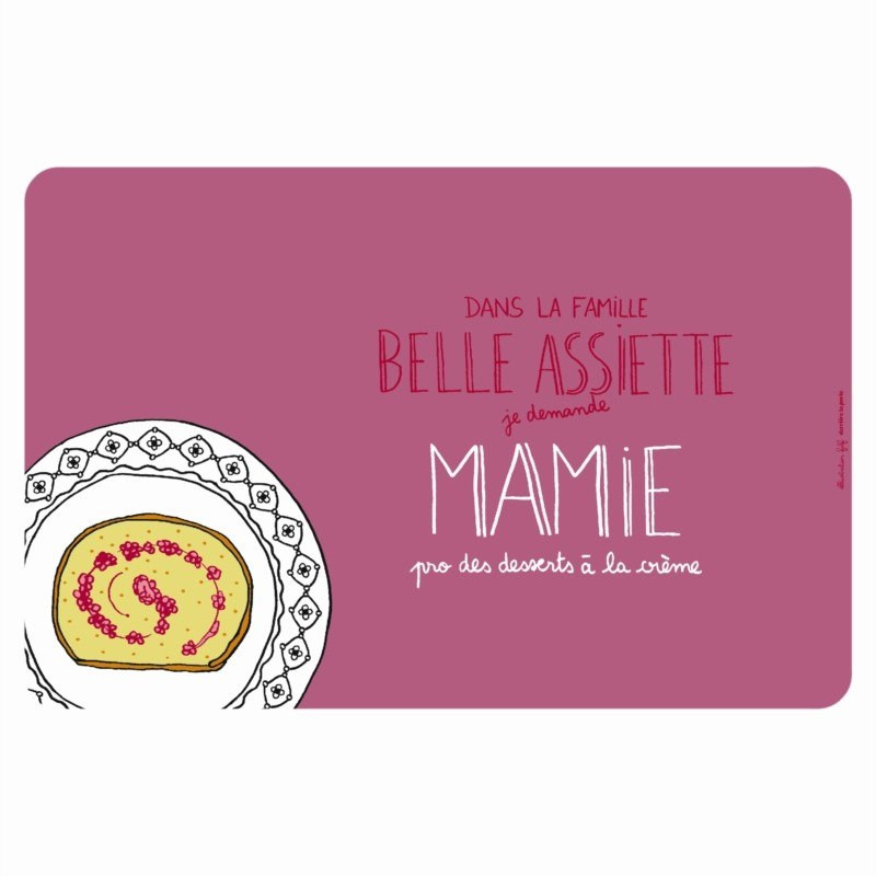 Set de table Belle assiette Mamie - Derrière La Porte