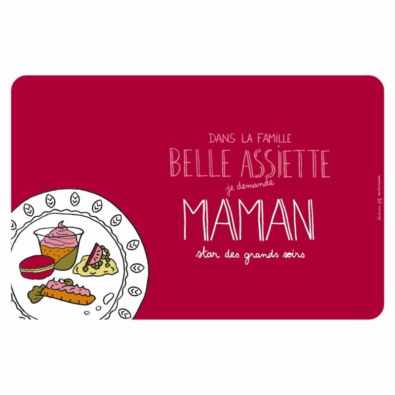 Set de table Belle assiette Maman - Derrière La Porte