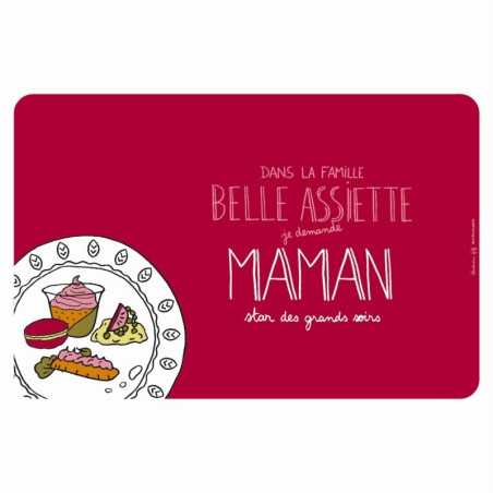 Set de table Belle assiette Maman - Derrière La Porte