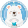 Assiette jetable dessert Ourson 18cm x8 - Anniversary House
