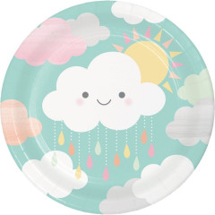 Assiette jetable Nuage 23cm x8 - Anniversary House