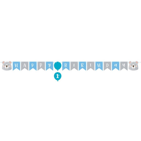 Guirlande bon anniversaire Ourson - Anniversary House