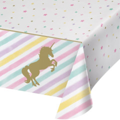 Nappe plastique Licorne 1,37x2,59m - Anniversary House