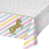 Nappe plastique Licorne 1,37x2,59m - Anniversary House