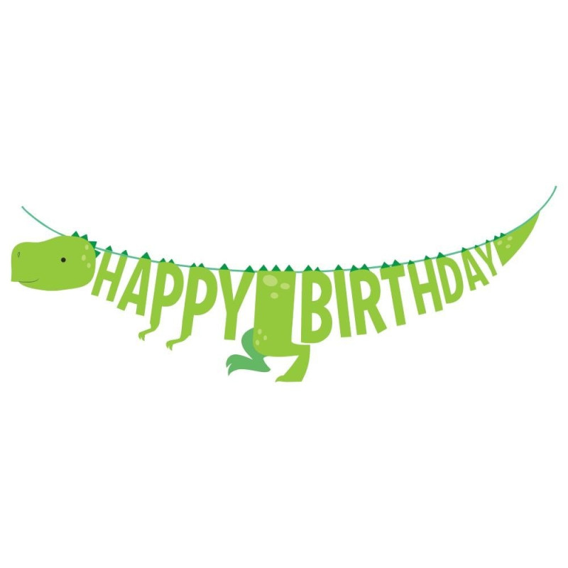 Guirlande Bon Anniversaire Dinosaure - Anniversary House