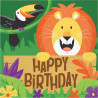 Serviette papier Animaux de la Jungle x16 - Anniversary House