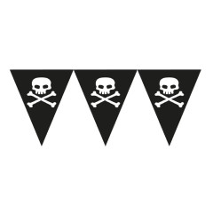 Guirlande Anniversaire Pirates tête de mort - Anniversary House