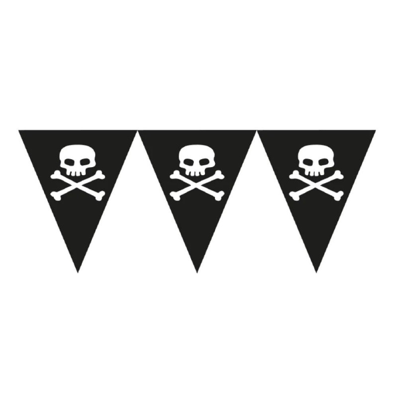 Guirlande Anniversaire Pirates tête de mort - Anniversary House