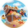 Assiette jetable dessert Pirates x8 - Anniversary House