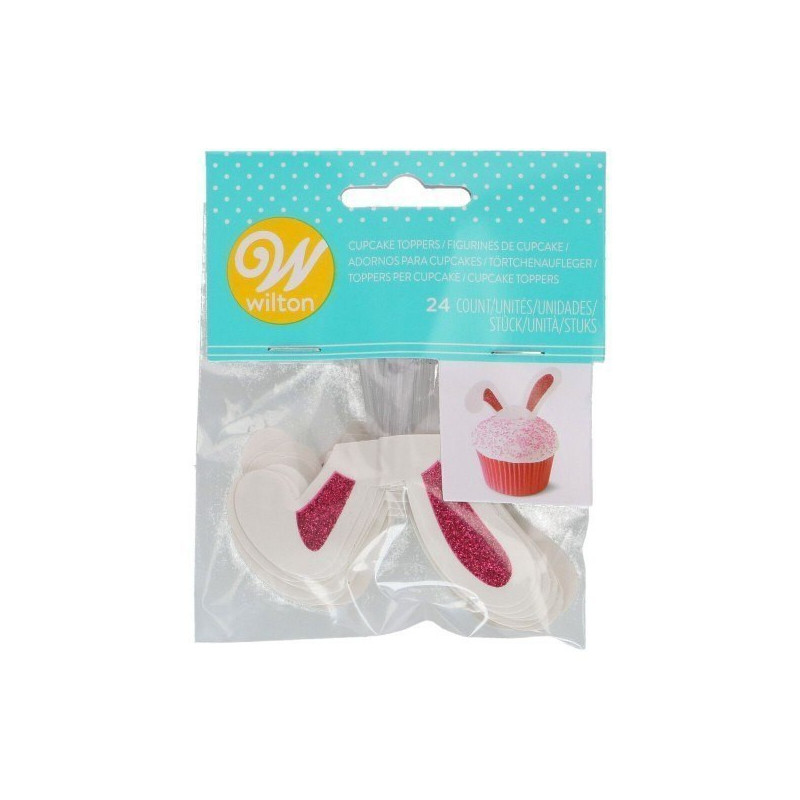 Cake topper Oreilles Lapin x24 - Wilton