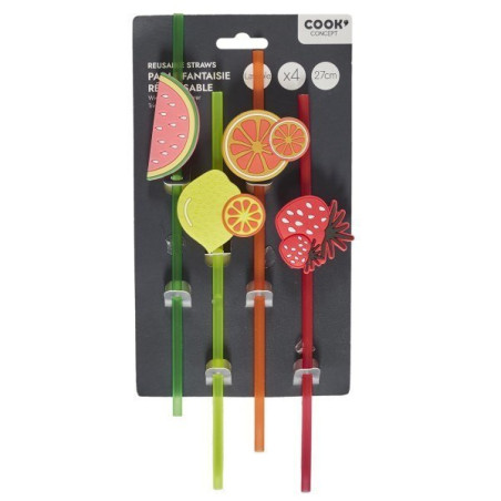 Paille réutilisable x4 - Cook Concept