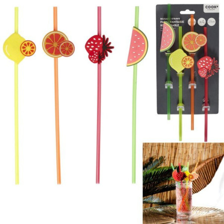 Paille réutilisable x4 - Cook Concept