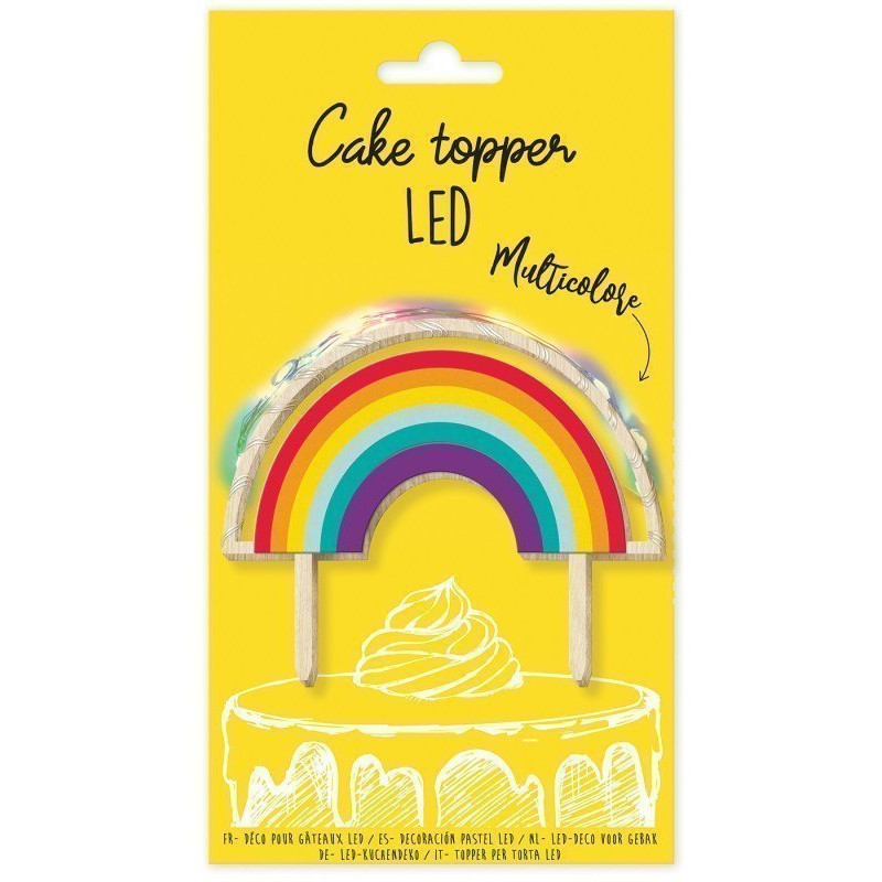 Cake Topper LED Rainbow - ScrapCooking