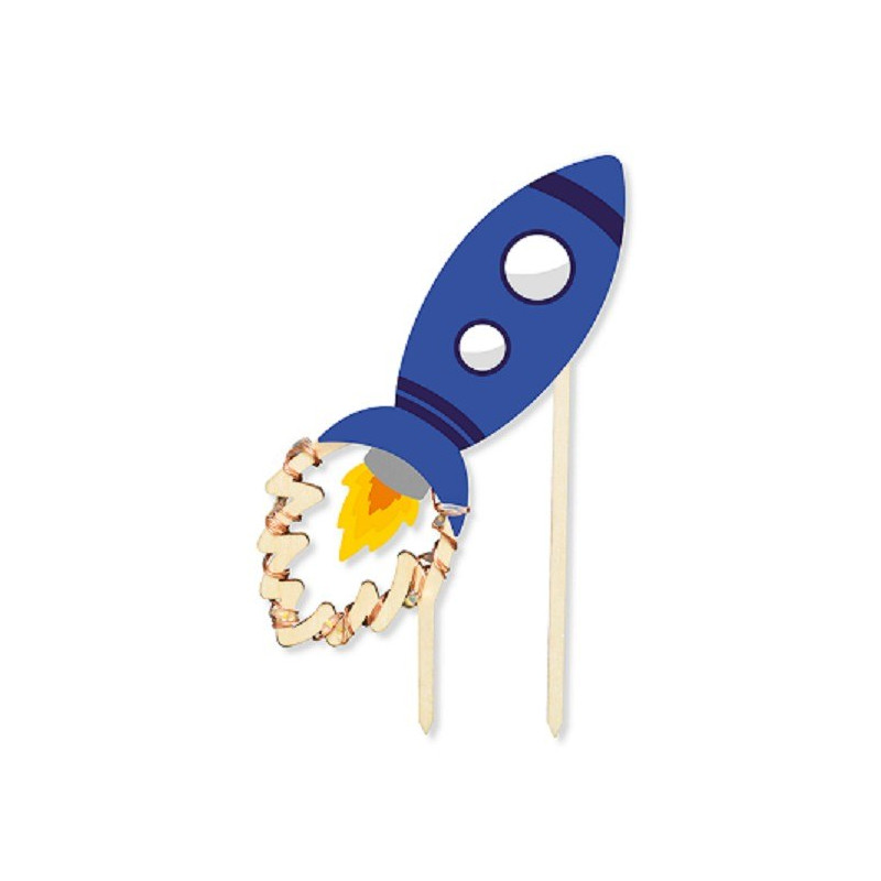 Cake Topper Espace fusée lumineuse - ScrapCooking