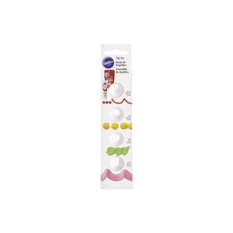 Set 4 douilles décoration pour tube glaçage - Wilton