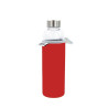 Gourde en verre 500ml + housse rouge - Yoko Design