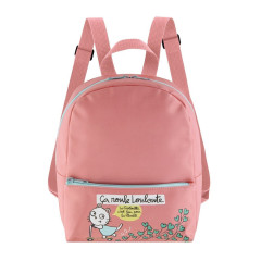Sac à dos Louloute écolo rose - Derrière la porte