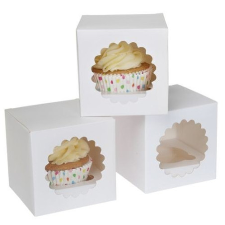 Boite à cupcake blanche x3 - House of Marie