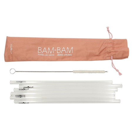 Paille réutilisable en verre x6 - Cookut