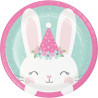 Assiette jetable dessert Lapin 18cm x8 - Anniversary House