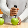 Vide-pomme en inox avec manche antidérapant ergonomique large