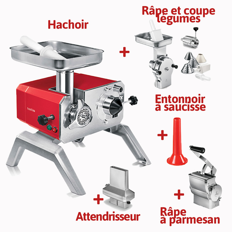 Tescoma Hachoir à Viande President Avec Attendrisseur - Acier Inoxydable Lave-Vaisselle 5 Ans Garantie