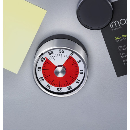 Minuteur inox mécanique aimanté 60 minutes