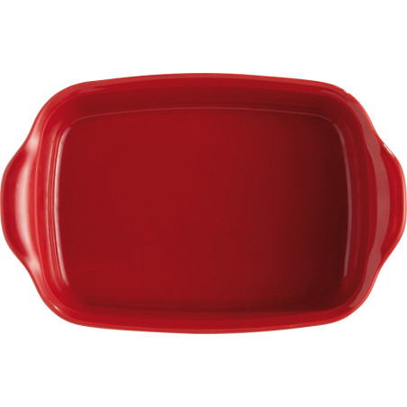 Plat à four rectangulaire individuel 22 cm céramique Ultime Emile Henry rouge Grand Cru