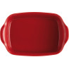 Plat à four rectangulaire individuel 22 cm céramique Ultime Emile Henry rouge Grand Cru