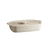 Couvercle blanc Argile pour plat à four rectangulaire 30 cm Ultime Emile Henry