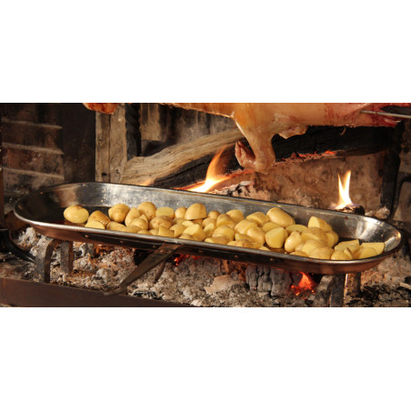 Lèche-frite en cuivre 70 cm