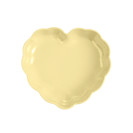 Moule cœur Madeleine Emile Henry en céramique jaune Vanille