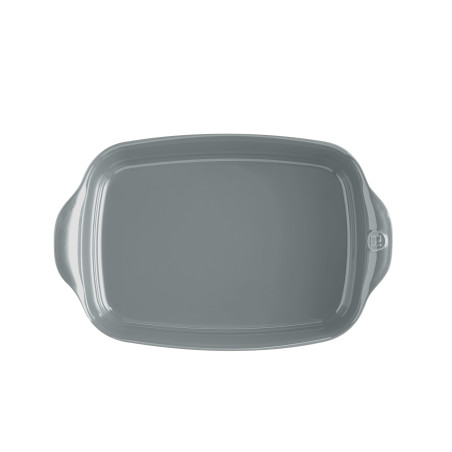 Plat à four céramique 36 cm gris Perle le bon plat Emile Henry