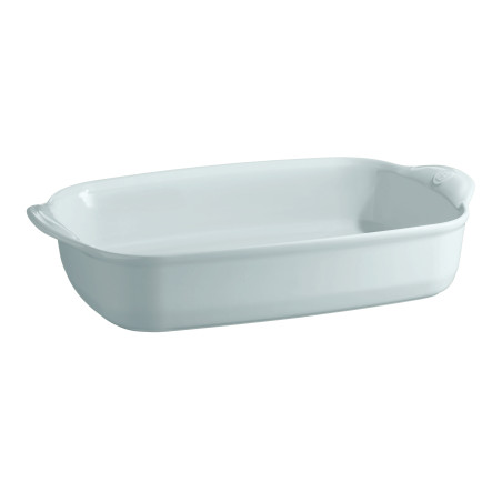 Grand plat à four céramique 42 cm bleu clair Ecume le bon plat Emile Henry