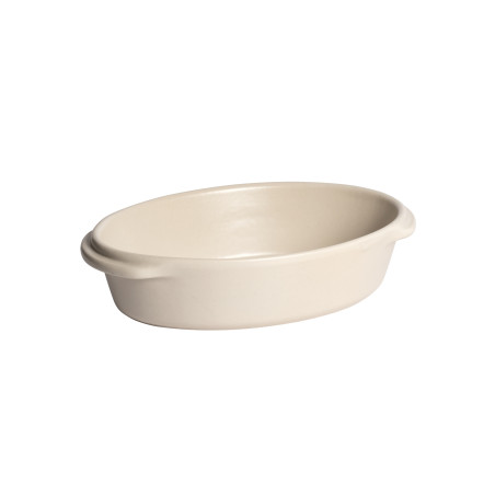 Plat four ovale individuel céramique blanc Opale Solo Emile Henry