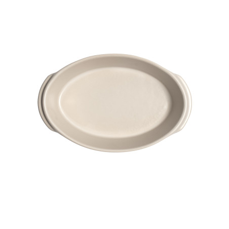 Plat four ovale individuel céramique blanc Opale Solo Emile Henry