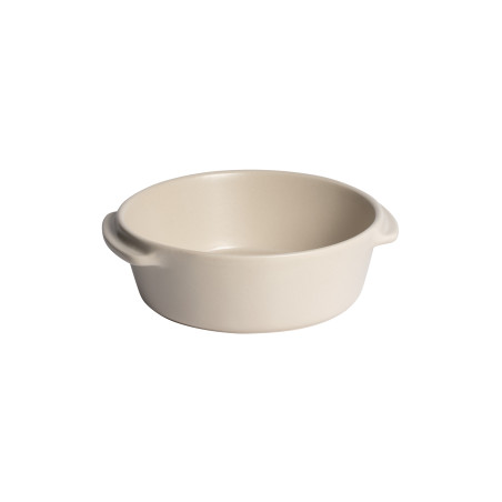 Plat four rond individuel céramique blanc Opale Solo Emile Henry