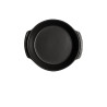 Plat à four rond individuel céramique noir Basalte Solo Emile Henry