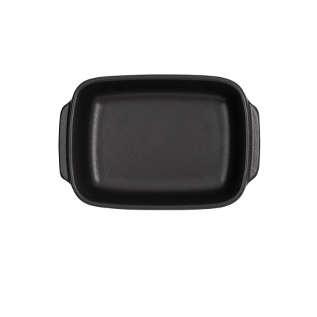 Plat four rectangulaire individuel céramique noir Basalte Solo Emile Henry