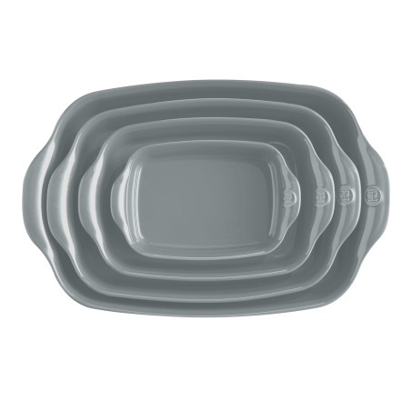 Plat à four céramique 30 cm gris Perle le bon plat Emile Henry