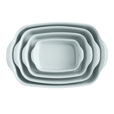 Plat à four céramique individuel 22 cm bleu clair Ecume le bon plat Emile Henry