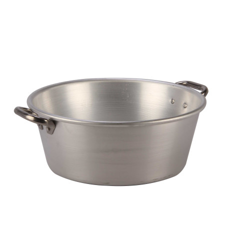 Bassine alu à gras et confiture 30 litres 50 cm