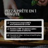 Four à pizza à gaz transportable avec pierre de cuisson réfractaire rotative